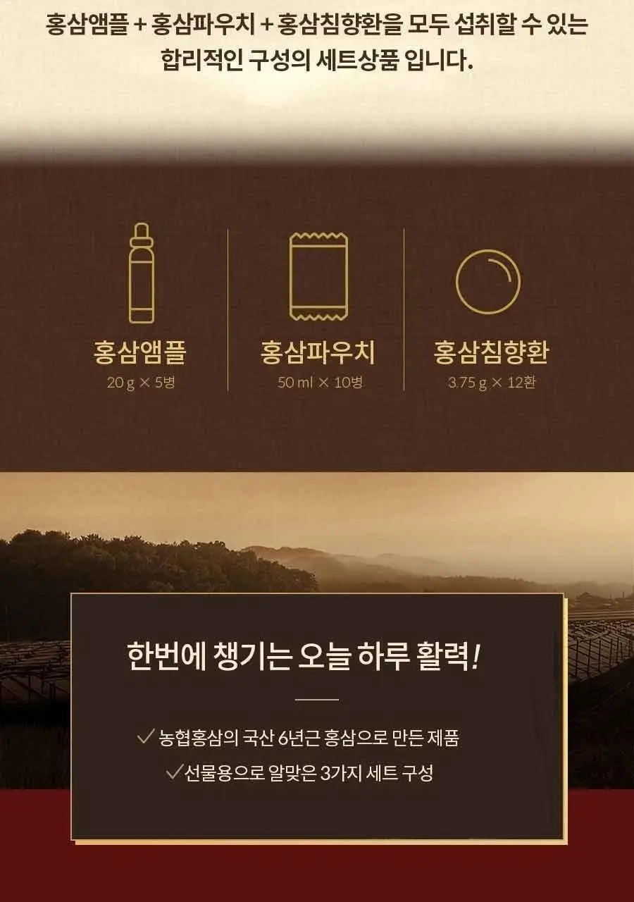 [박보영PICK] 한삼인 홍삼진 기운담은선물세트 1세트 + 쇼핑백 상세페이지 2